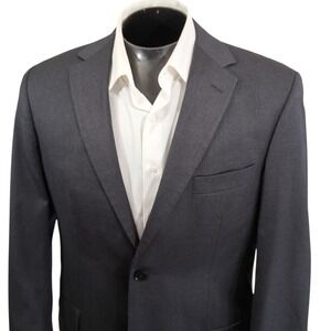 Hugo Boss Sport Coat Mens 40L Charcoal Gray Pasolini Super 100s Wool Double Vent